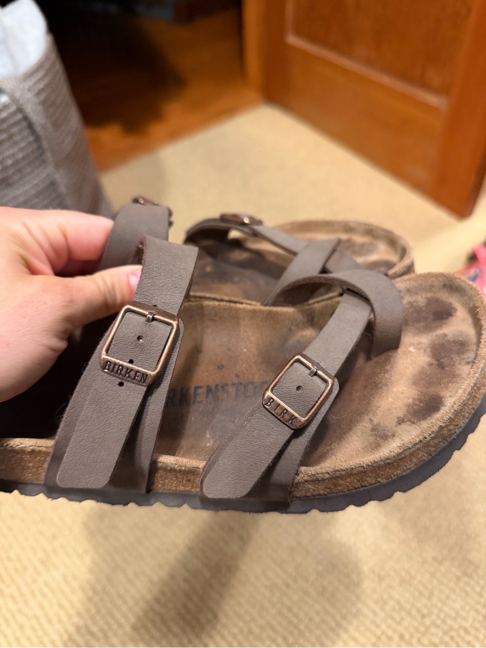 Birkenstock Women's Taupe Brown Strappy Sandals